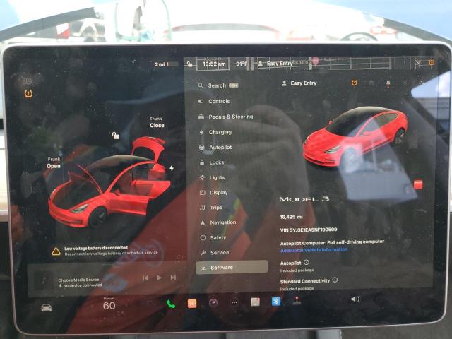 Photo 9 from auction – 2022 TESLA MODEL 3 with VIN 5YJ3E1EA5NF190599