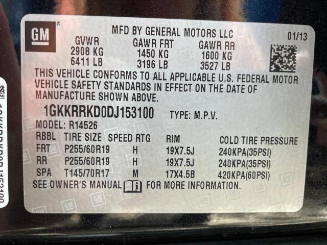 Photo 10 from auction – 2013 GMC ACADIA SLT with VIN 1GKKRRKD0DJ153100