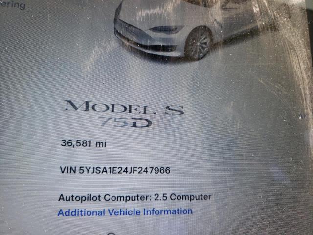 Photo 9 from auction – 2018 TESLA MODEL S with VIN 5YJSA1E24JF247966