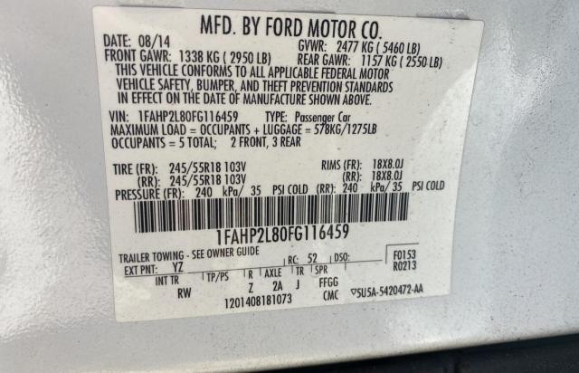 Фото 10 с аукциона – 2015 FORD TAURUS POL с VIN 1FAHP2L80FG116459