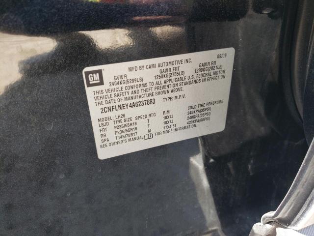Photo 14 from auction – 2010 CHEVROLET EQUINOX LT with VIN 2CNFLNEY4A6237883