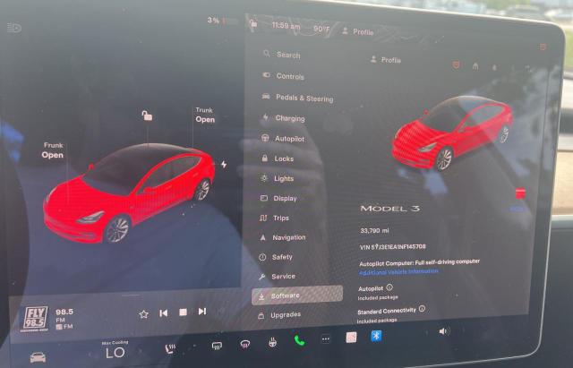 Photo 9 from auction – 2022 TESLA MODEL 3 with VIN 5YJ3E1EA1NF145708
