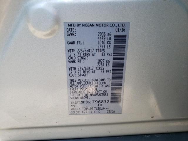Photo 14 from auction – 2016 NISSAN ROGUE S with VIN 5N1AT2MT0GC796832