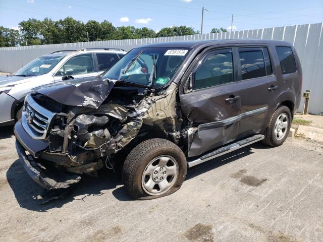 HONDA PILOT LX 2014 with VIN 5FNYF4H25EB008358 - Photo from auction