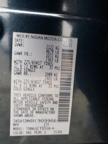 Photo 14 from auction – 2015 NISSAN ROGUE S with VIN 5N1AT2MV0FC909906