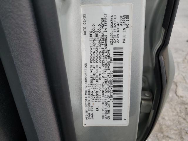Photo 14 from auction – 2003 LEXUS GX 470 with VIN JTJBT20X830010785
