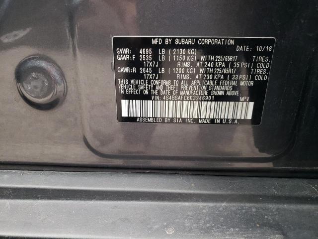 Photo 14 from auction – 2019 SUBARU OUTBACK 2. with VIN 4S4BSAFC6K3246901
