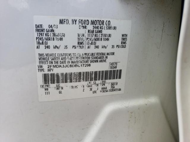 Photo 14 from auction – 2013 FORD EDGE SEL with VIN 2FMDK3JC8DBC17298