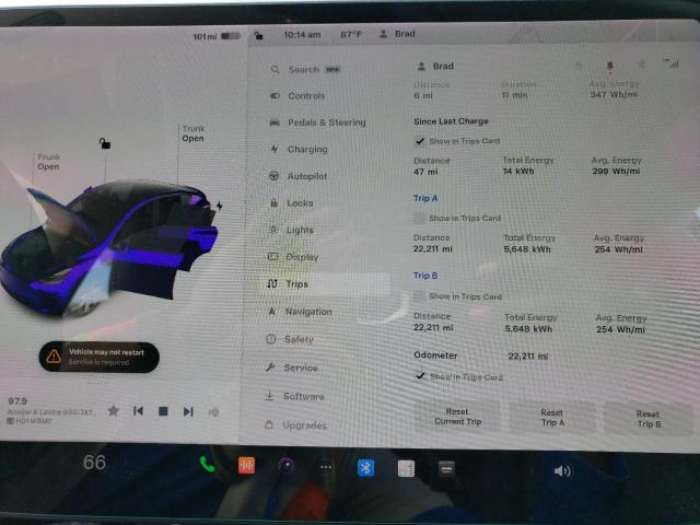 Photo 9 from auction – 2021 TESLA MODEL Y with VIN 5YJYGDED6MF107305