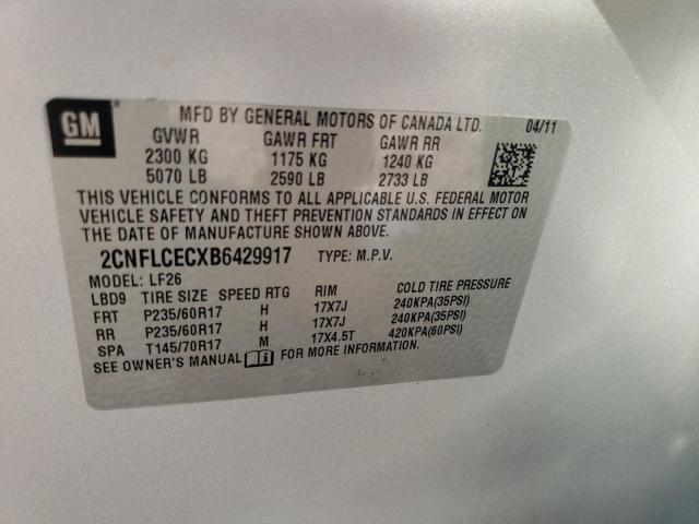 Photo 14 from auction – 2011 CHEVROLET EQUINOX LS with VIN 2CNFLCECXB6429917