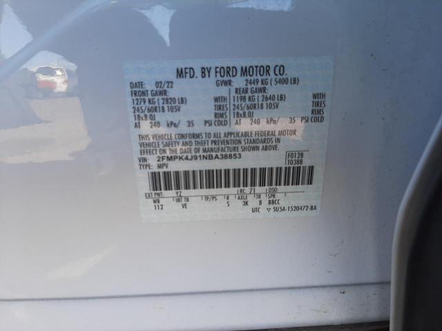 Photo 14 from auction – 2022 FORD EDGE SEL with VIN 2FMPK4J91NBA38853