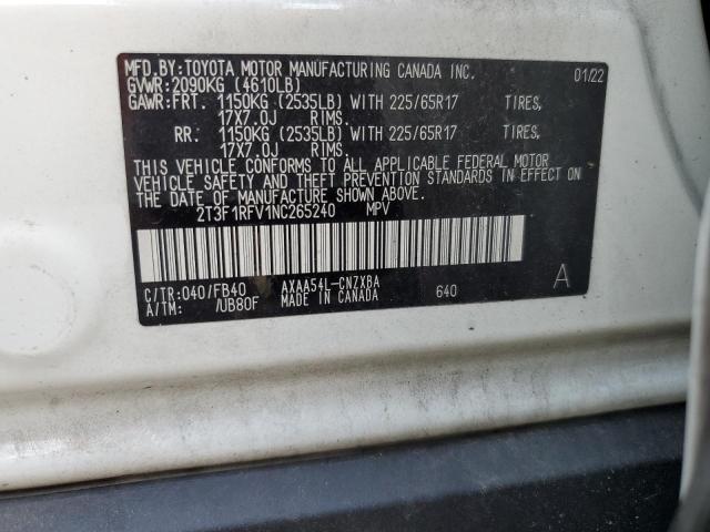 Photo 14 from auction – 2022 TOYOTA RAV4 LE with VIN 2T3F1RFV1NC265240