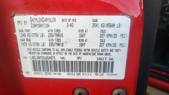 Photo 10 from auction – 2002 JEEP LIBERTY LI with VIN 1J8GL58K52W264879