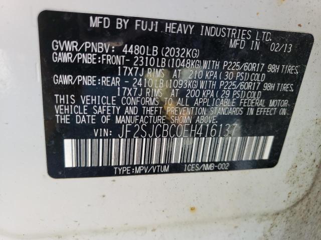 Photo 14 from auction – 2014 SUBARU FORESTER 2 with VIN JF2SJCBC0EH416137