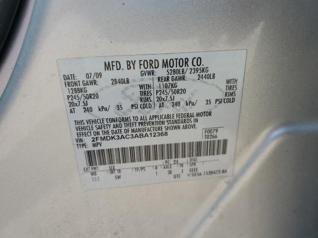 Photo 14 from auction – 2010 FORD EDGE SPORT with VIN 2FMDK3AC3ABA12368