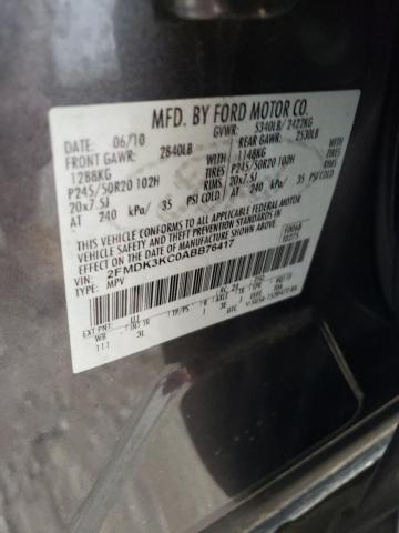 Photo 14 from auction – 2010 FORD EDGE LIMIT with VIN 2FMDK3KC0ABB76417
