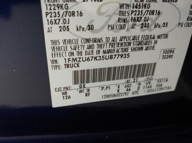 Photo 10 from auction – 2005 FORD EXPLORER S with VIN 1FMZU67K35UB77935