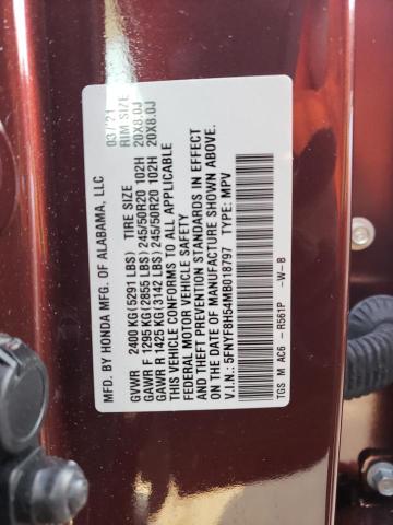 Photo 14 from auction – 2021 HONDA PASSPORT E with VIN 5FNYF8H54MB018797