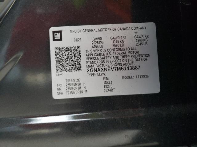 Photo 14 from auction – 2021 CHEVROLET EQUINOX PR with VIN 2GNAXNEV7M6143887