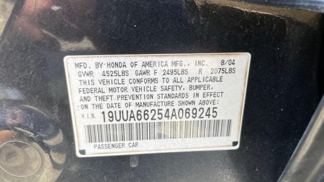 Photo 10 from auction – 2004 ACURA TL with VIN 19UUA66254A069245