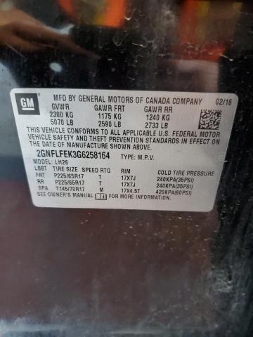 Photo 14 from auction – 2016 CHEVROLET EQUINOX LT with VIN 2GNFLFEK3G6258164
