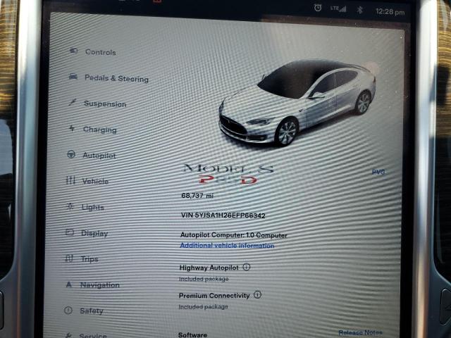 Photo 9 from auction – 2014 TESLA MODEL S with VIN 5YJSA1H26EFP66342