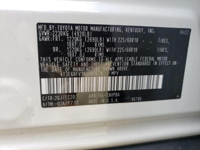Photo 14 from auction – 2022 TOYOTA RAV4 XSE with VIN 4T3E6RFV1NU080679