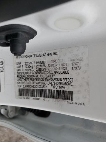 Photo 14 from auction – 2016 HONDA CR-V EX with VIN 5J6RM3H52GL003532