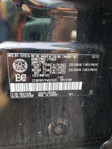 Photo 14 from auction – 2015 TOYOTA RAV4 LIMIT with VIN 2T3DFREV1FW301535