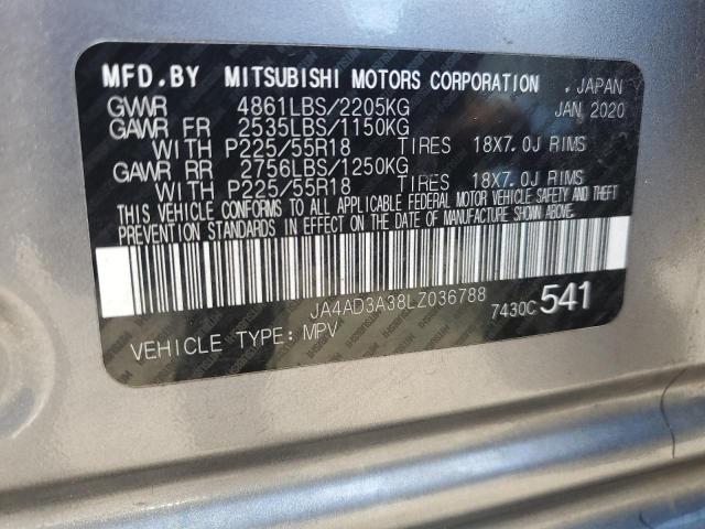 Photo 14 from auction – 2020 MITSUBISHI OUTLANDER with VIN JA4AD3A38LZ036788