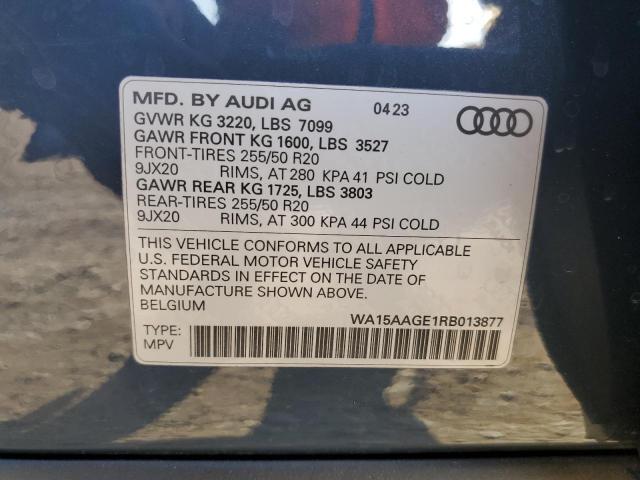 Photo 14 from auction – 2024 AUDI Q8 E-TRON with VIN WA15AAGE1RB013877