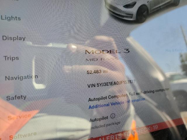 Photo 9 from auction – 2018 TESLA MODEL 3 with VIN 5YJ3E1EA0JF153177