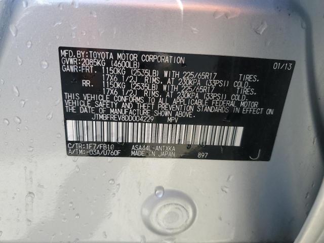 Photo 14 from auction – 2013 TOYOTA RAV4 LE with VIN JTMBFREV8DD004229