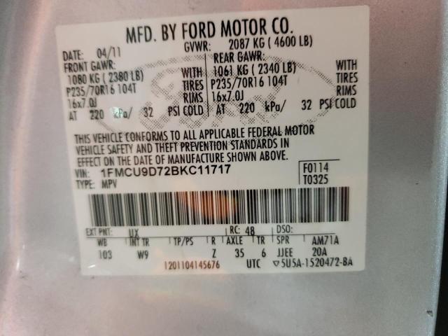 صورة رقم 14 من المزاد - 2011 FORD ESCAPE XLT مع VIN 1FMCU9D72BKC11717