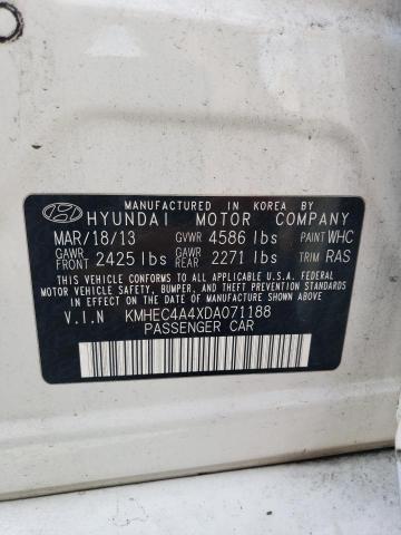 Photo 10 from auction – 2013 HYUNDAI SONATA HYB with VIN KMHEC4A4XDA071188