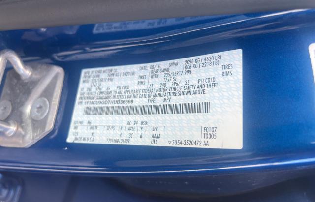 Photo 10 from auction – 2017 FORD ESCAPE SE with VIN 1FMCU0GD7HUB36698