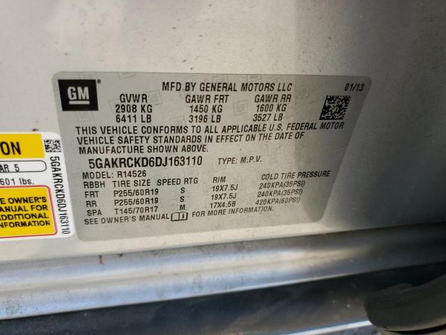 Снимка 14 от търг – 2013 BUICK ENCLAVE с VIN 5GAKRCKD6DJ163110