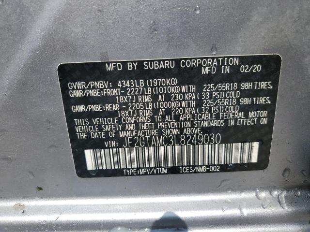 Photo 14 from auction – 2020 SUBARU CROSSTREK with VIN JF2GTAMC3L8249030