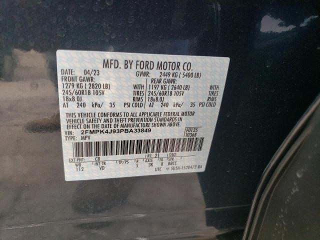 Photo 14 from auction – 2023 FORD EDGE SEL with VIN 2FMPK4J93PBA33849