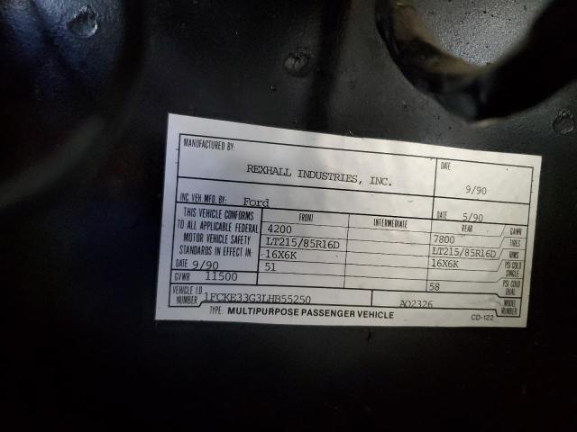 Photo 10 from auction – 1990 FORD RV with VIN 1FCKE33G3LHB55250
