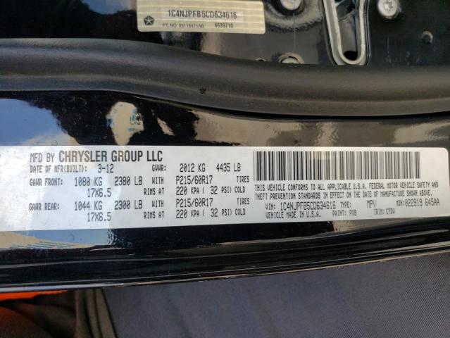 Photo 14 from auction – 2012 JEEP PATRIOT LA with VIN 1C4NJPFB5CD634616