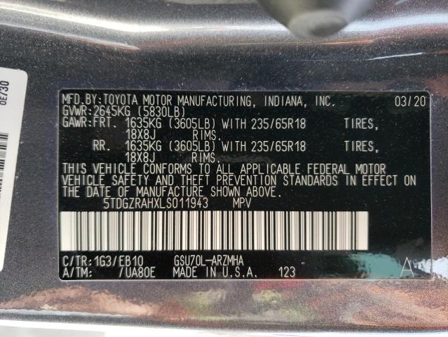 Photo 14 from auction – 2020 TOYOTA HIGHLANDER with VIN 5TDGZRAHXLS011943