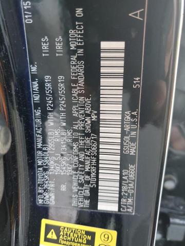 Photo 14 from auction – 2015 TOYOTA HIGHLANDER with VIN 5TDYKRFH4FS066717