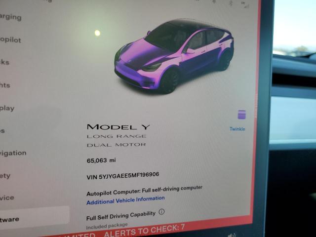 Photo 9 from auction – 2021 TESLA MODEL Y with VIN 5YJYGAEE5MF196906