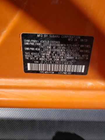 Photo 14 from auction – 2019 SUBARU CROSSTREK with VIN JF2GTACC8K8334476