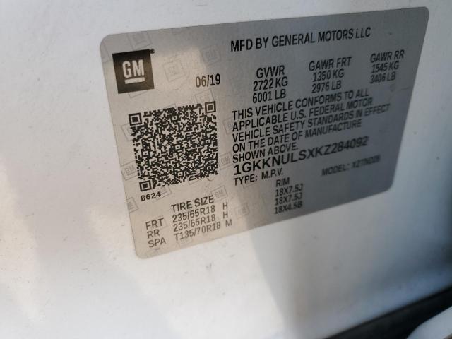 Photo 14 from auction – 2019 GMC ACADIA SLT with VIN 1GKKNULSXKZ284092