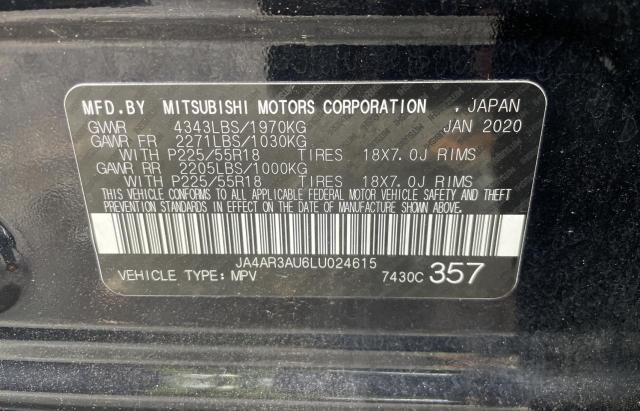 Photo 10 from auction – 2020 MITSUBISHI OUTLANDER with VIN JA4AR3AU6LU024615