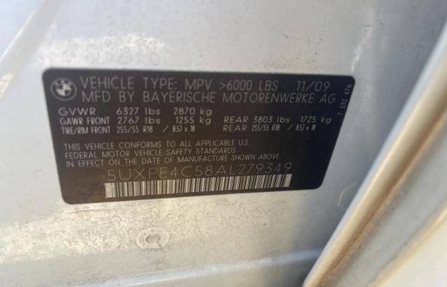 Photo 10 from auction – 2010 BMW X5 XDRIVE3 with VIN 5UXFE4C58AL279349