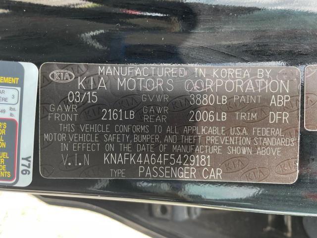 Photo 10 from auction – 2015 KIA FORTE LX with VIN KNAFK4A64F5429181