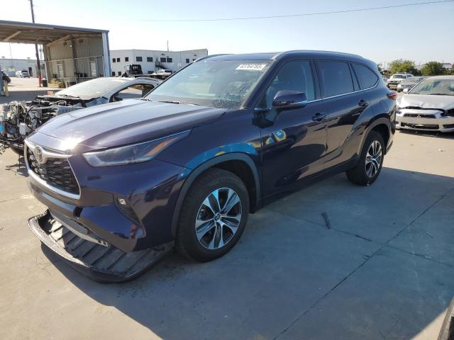 TOYOTA HIGHLANDER 2022 with VIN 5TDGZRAH0NS110421 - Photo from auction